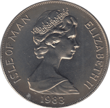 1983 ONE CROWN SILVER ISLE OF MAN - WORLD COINS - Cambridgeshire Coins