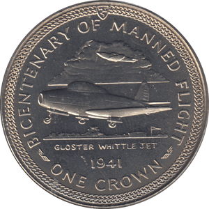 1983 ONE CROWN SILVER ISLE OF MAN - WORLD COINS - Cambridgeshire Coins
