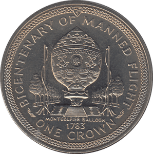1983 ONE CROWN SILVER ISLE OF MAN - WORLD COINS - Cambridgeshire Coins