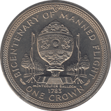 1983 ONE CROWN SILVER ISLE OF MAN - WORLD COINS - Cambridgeshire Coins