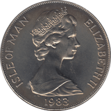 1983 ONE CROWN SILVER ISLE OF MAN - WORLD COINS - Cambridgeshire Coins