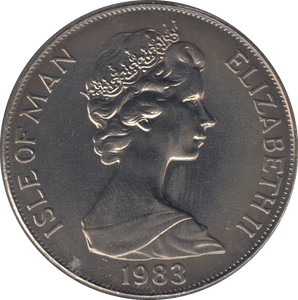 1983 ONE CROWN SILVER ISLE OF MAN - WORLD COINS - Cambridgeshire Coins