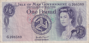 1983 ONE POUND ISLE OF MAN BANKNOTE REF-1837 - WORLD BANKNOTES - Cambridgeshire Coins