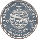 1983 SILVER 1000 ESCUDOS ( PROOF ) PORTUGAL - WORLD COINS - Cambridgeshire Coins