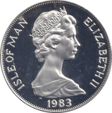1983 SILVER ONE CROWN ISLE OF MAN BICENTENARY OF MANNED FLIGHT - SILVER WORLD COINS - Cambridgeshire Coins