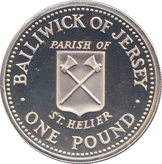 1983 SILVER PROOF 1 POUND BAILIWICK OF JERSEY - WORLD COINS - Cambridgeshire Coins
