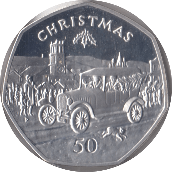 1983 SILVER PROOF CHRISTMAS 50P T FORD ISLE OF MAN - 50P CHRISTMAS COINS - Cambridgeshire Coins