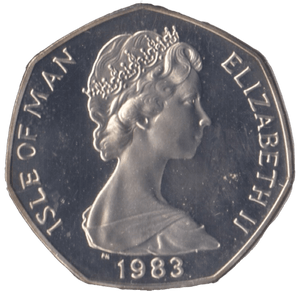 1983 SILVER PROOF CHRISTMAS LARGE 50P T FORD ISLE OF MAN 2 - 50P REGIONAL ISSUES - Cambridgeshire Coins