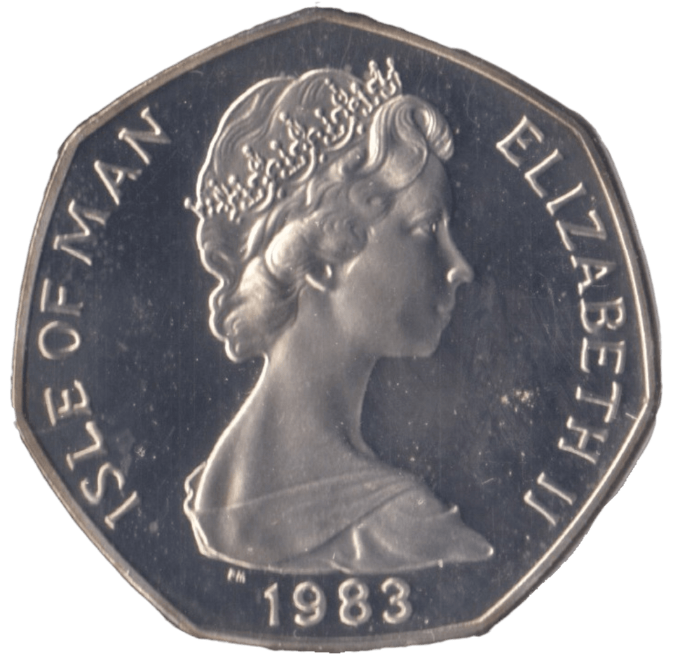1983 SILVER PROOF CHRISTMAS LARGE 50P T FORD ISLE OF MAN 2 - 50P REGIONAL ISSUES - Cambridgeshire Coins