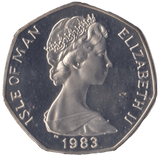 1983 SILVER PROOF CHRISTMAS LARGE 50P T FORD ISLE OF MAN 2 - 50P REGIONAL ISSUES - Cambridgeshire Coins