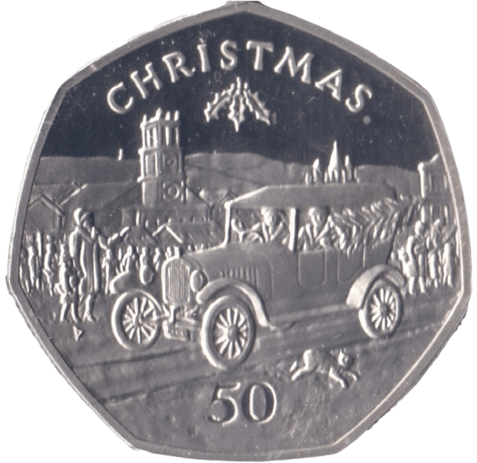 1983 SILVER PROOF CHRISTMAS LARGE 50P T FORD ISLE OF MAN 2 - 50P REGIONAL ISSUES - Cambridgeshire Coins