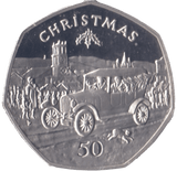 1983 SILVER PROOF CHRISTMAS LARGE 50P T FORD ISLE OF MAN 2 - 50P REGIONAL ISSUES - Cambridgeshire Coins