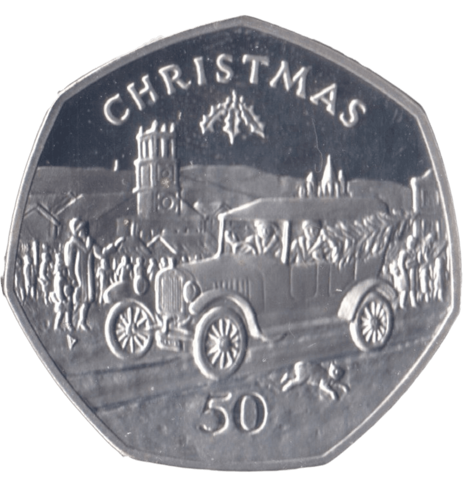 1983 SILVER PROOF CHRISTMAS LARGE 50P T FORD ISLE OF MAN - 50P REGIONAL ISSUES - Cambridgeshire Coins