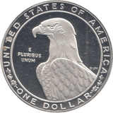 1983 SILVER PROOF OLYMPIAD ONE DOLLAR USA - SILVER WORLD COINS - Cambridgeshire Coins