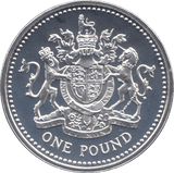 1983 SILVER PROOF ONE POUND £1 ROYAL ARMS - SILVER WORLD COINS - Cambridgeshire Coins