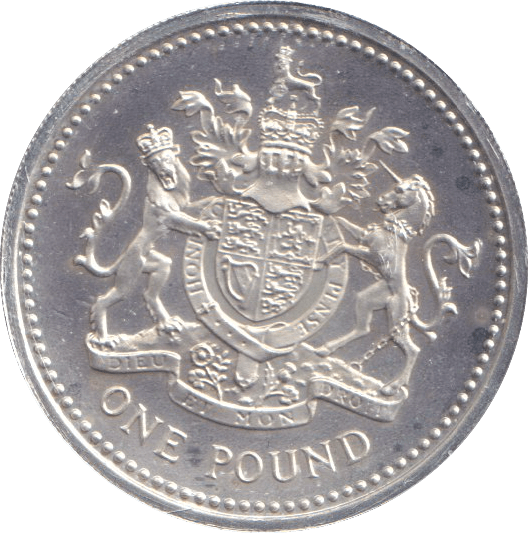 1983 SILVER PROOF £1 ROYAL ARMS - £1 Silver Proof - Cambridgeshire Coins