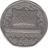 1983 VIKING SHIP 50P ISLE OF MAN - WORLD COINS - Cambridgeshire Coins