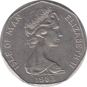 1983 VIKING SHIP 50P ISLE OF MAN - WORLD COINS - Cambridgeshire Coins