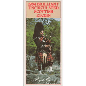 1984 BRILLIANT UNCIRCULATED £1 COIN PRESENTATION PACK SCOTLAND 1984 - £1 BU PACK - Cambridgeshire Coins
