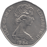 1984 CHRISTMAS 50P STEAM LOCOMOTIVE ISLE OF MAN - 50P CHRISTMAS COINS - Cambridgeshire Coins