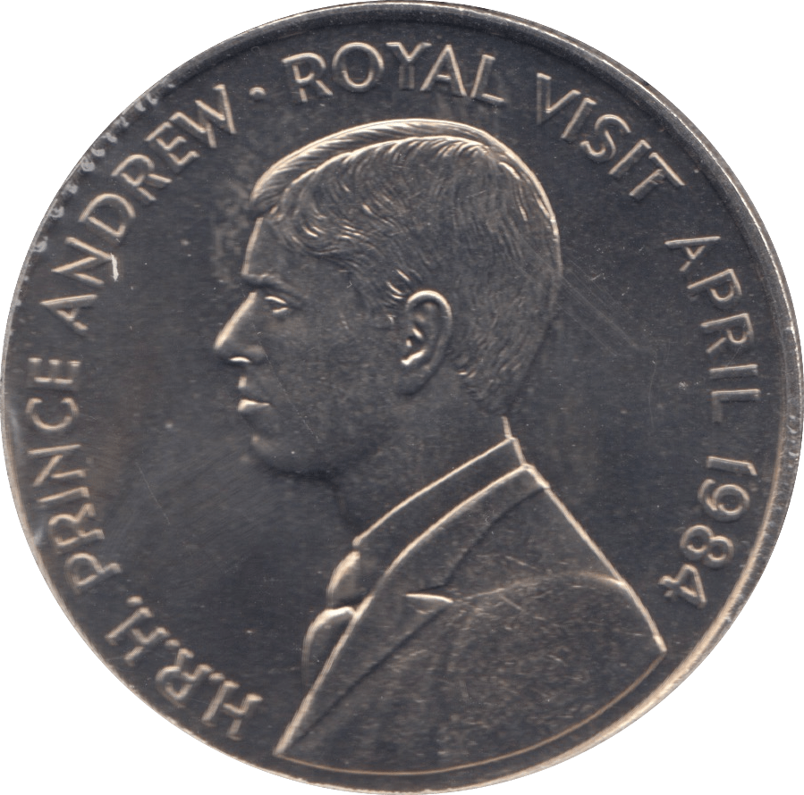 1984 FIFTY PENCE PRINCE ANDREW ROYAL VISIT - WORLD COINS - Cambridgeshire Coins