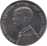 1984 FIFTY PENCE PRINCE ANDREW ROYAL VISIT - WORLD COINS - Cambridgeshire Coins