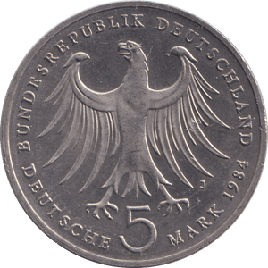 1984 FIVE MARK - SILVER WORLD COINS - Cambridgeshire Coins