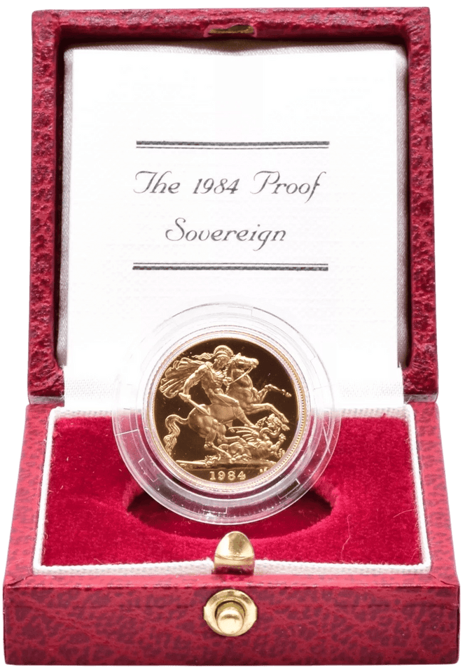 1984 GOLD PROOF SOVEREIGN BOXED - GOLD PROOF SOVEREIGNS - Cambridgeshire Coins