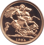 1984 GOLD SOVEREIGN ( PROOF ) - SOVEREIGN - Cambridgeshire Coins