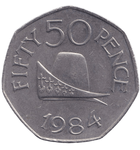 1984 LARGE 50P GUERNSEY ( UNC ) - WORLD COINS - Cambridgeshire Coins
