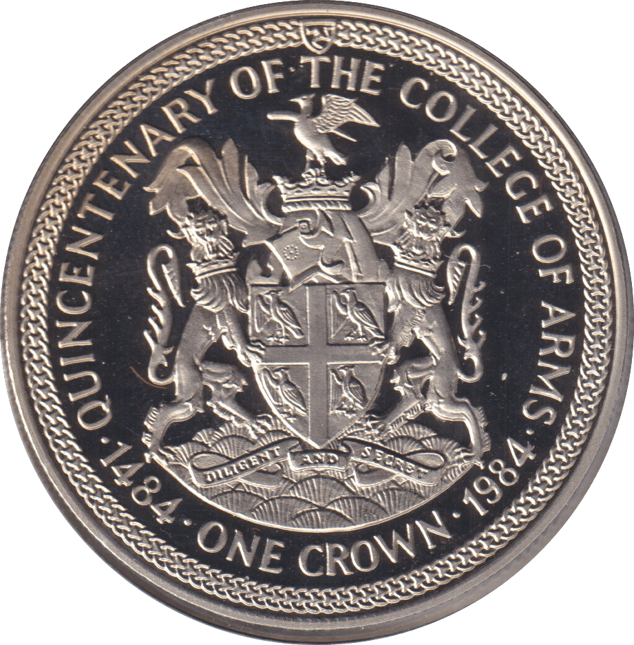 1984 ONE CROWN ISLE OF MAN - WORLD COINS - Cambridgeshire Coins