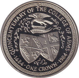 1984 ONE CROWN ISLE OF MAN - WORLD COINS - Cambridgeshire Coins