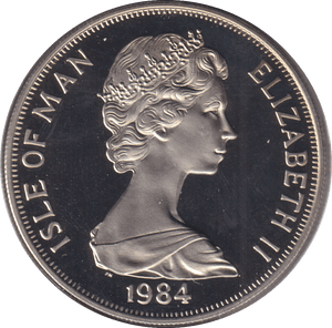 1984 ONE CROWN ISLE OF MAN - WORLD COINS - Cambridgeshire Coins