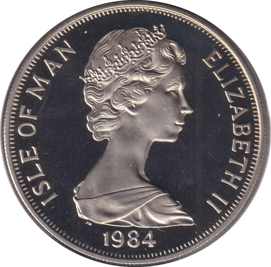 1984 ONE CROWN ISLE OF MAN - WORLD COINS - Cambridgeshire Coins