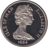 1984 ONE CROWN ISLE OF MAN - WORLD COINS - Cambridgeshire Coins