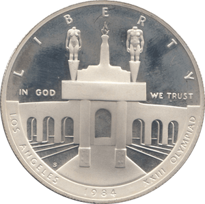 1984 ONE DOLLAR SILVER PROOF USA - SILVER WORLD COINS - Cambridgeshire Coins