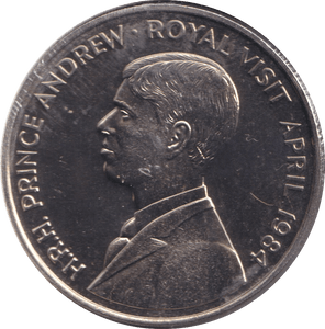 1984 PRINCE ANDREW VISIT 50P ASCENSION ISLANDS - WORLD COINS - Cambridgeshire Coins