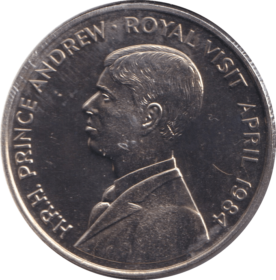 1984 PRINCE ANDREW VISIT 50P ASCENSION ISLANDS - WORLD COINS - Cambridgeshire Coins