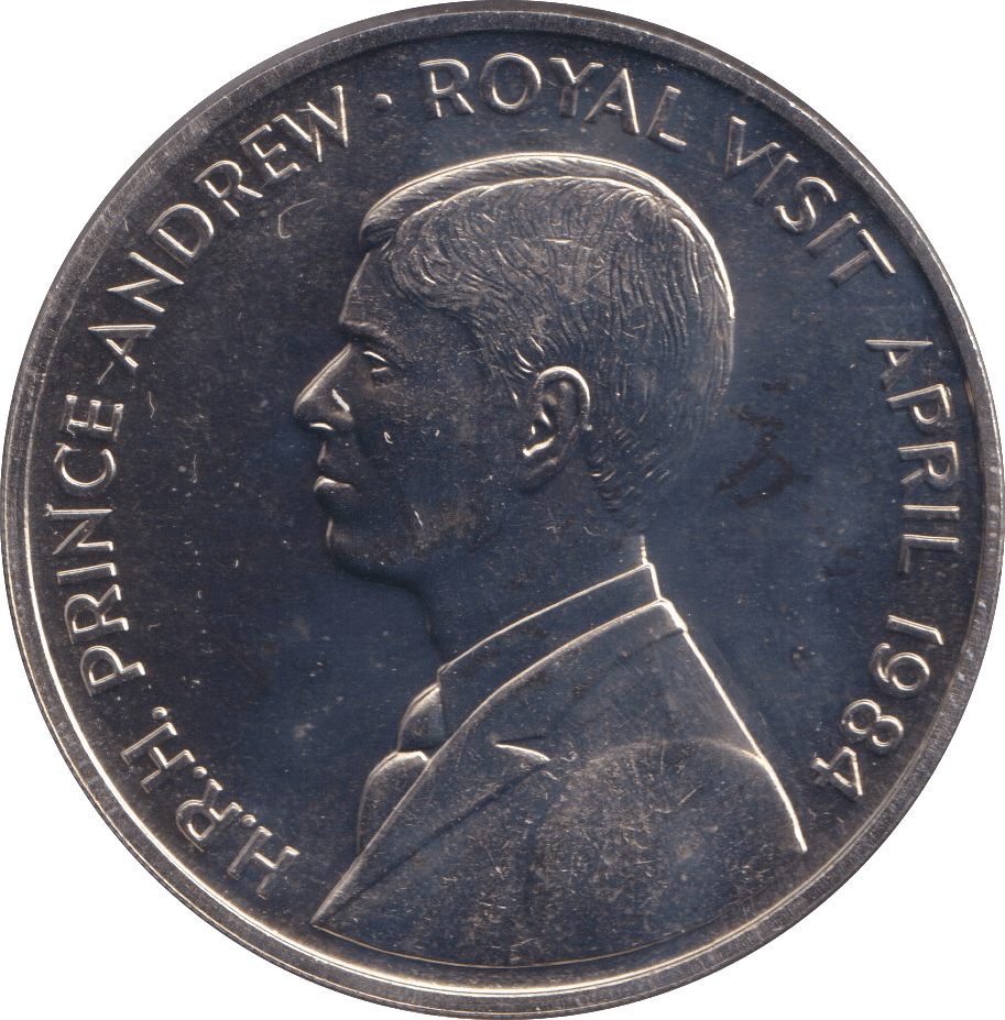 1984 PRINCE ANDREW VISIT 50P ST HELENA - WORLD COINS - Cambridgeshire Coins