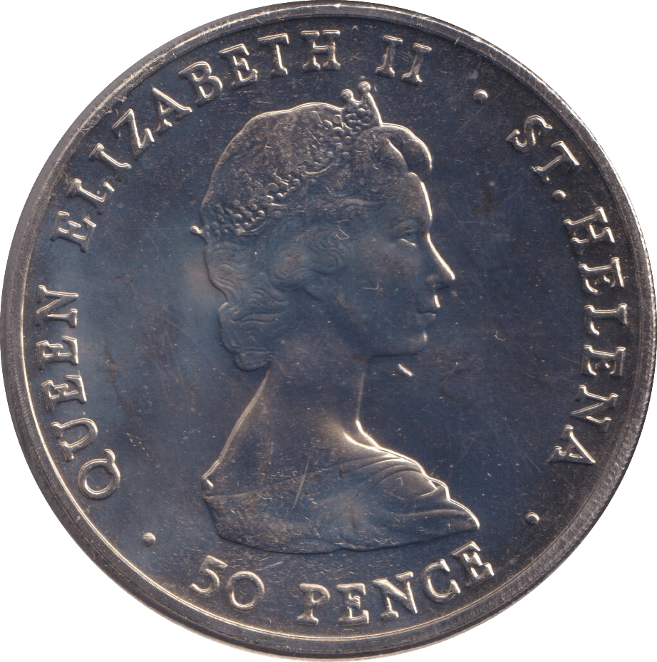 1984 PRINCE ANDREW VISIT 50P ST HELENA - WORLD COINS - Cambridgeshire Coins