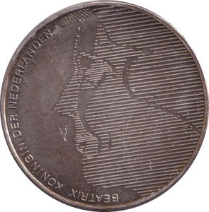 1984 SILVER 50 GULDEN NETHERLANDS - SILVER WORLD COINS - Cambridgeshire Coins