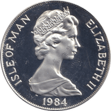 1984 SILVER ONE CROWN ISLE OF MAN WINTER OLYMPICS - SILVER WORLD COINS - Cambridgeshire Coins