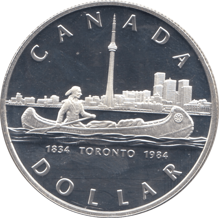 1984 SILVER PROOF CANADA COMMEMORATIVE DOLLAR - SILVER WORLD COINS - Cambridgeshire Coins