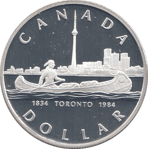 1984 SILVER PROOF CANADA DOLLAR - WORLD COINS - Cambridgeshire Coins