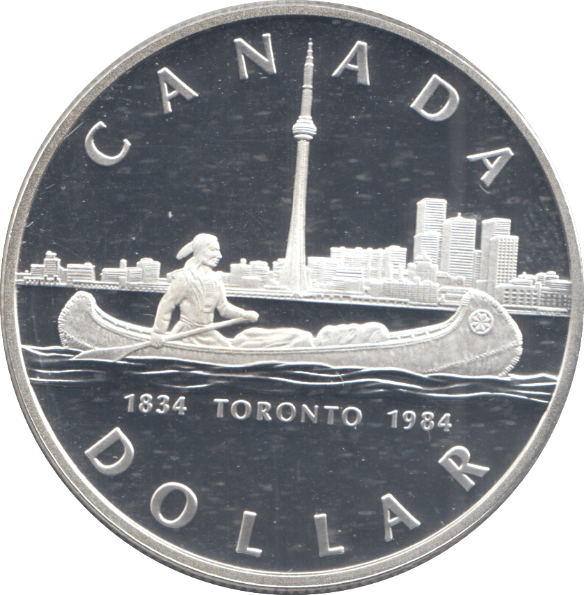 1984 SILVER PROOF DOLLAR CANADA - SILVER WORLD COINS - Cambridgeshire Coins