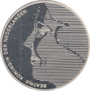 1984 SILVER PROOF NETHERLANDS 50 GULDEN - SILVER WORLD COINS - Cambridgeshire Coins