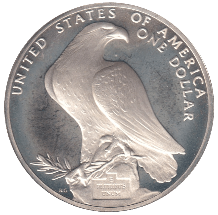 1984 SILVER PROOF OLYMPIAD ONE DOLLAR USA - SILVER WORLD COINS - Cambridgeshire Coins