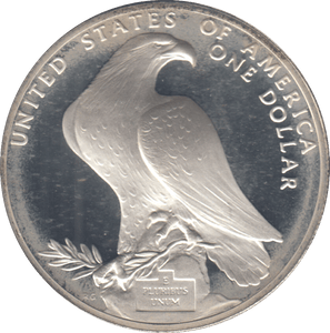 1984 SILVER PROOF OLYMPIAD ONE DOLLAR USA - SILVER WORLD COINS - Cambridgeshire Coins