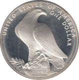 1984 SILVER PROOF OLYMPIAD ONE DOLLAR USA - SILVER WORLD COINS - Cambridgeshire Coins