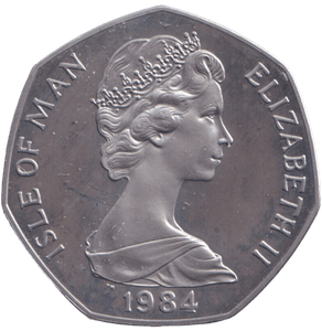 1984 STEAM ENGINE 50P ISLE OF MAN ( PROOF ) BB - 50P REGIONAL ISSUES - Cambridgeshire Coins